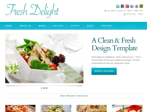 freshdelight Restaurant Website Template
