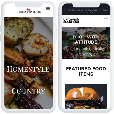 restaurant mobile friendly websites