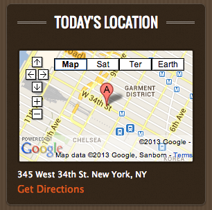 Food Truck Location Widget
