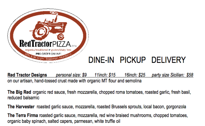 Pizza Menu Example