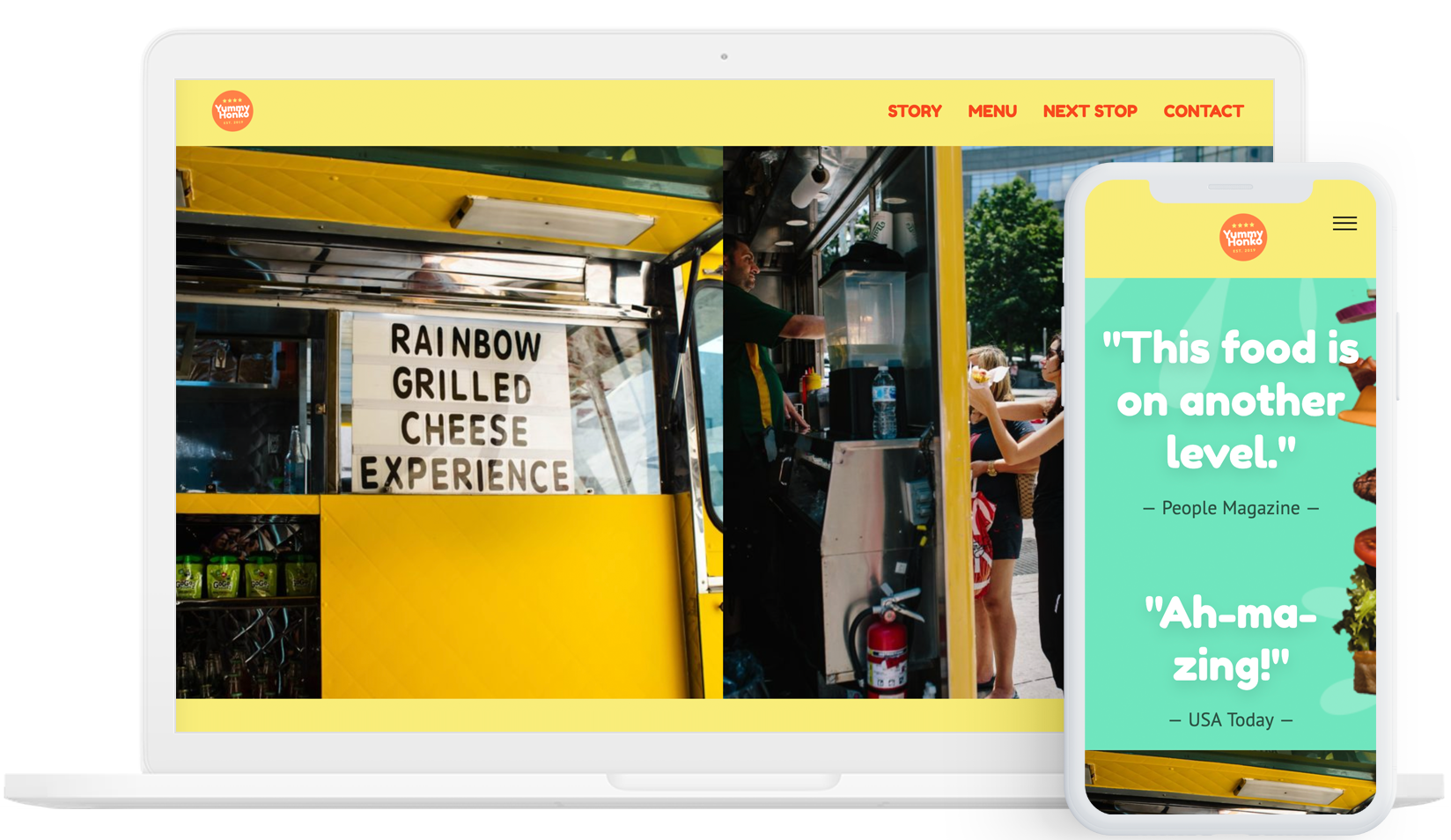 food truck website template